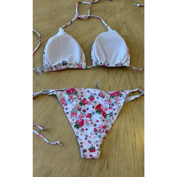 Women’s Strawberry Print Bikini Sets Swimsuit Large Booty Summer Vacation String - Picture 6 of 7